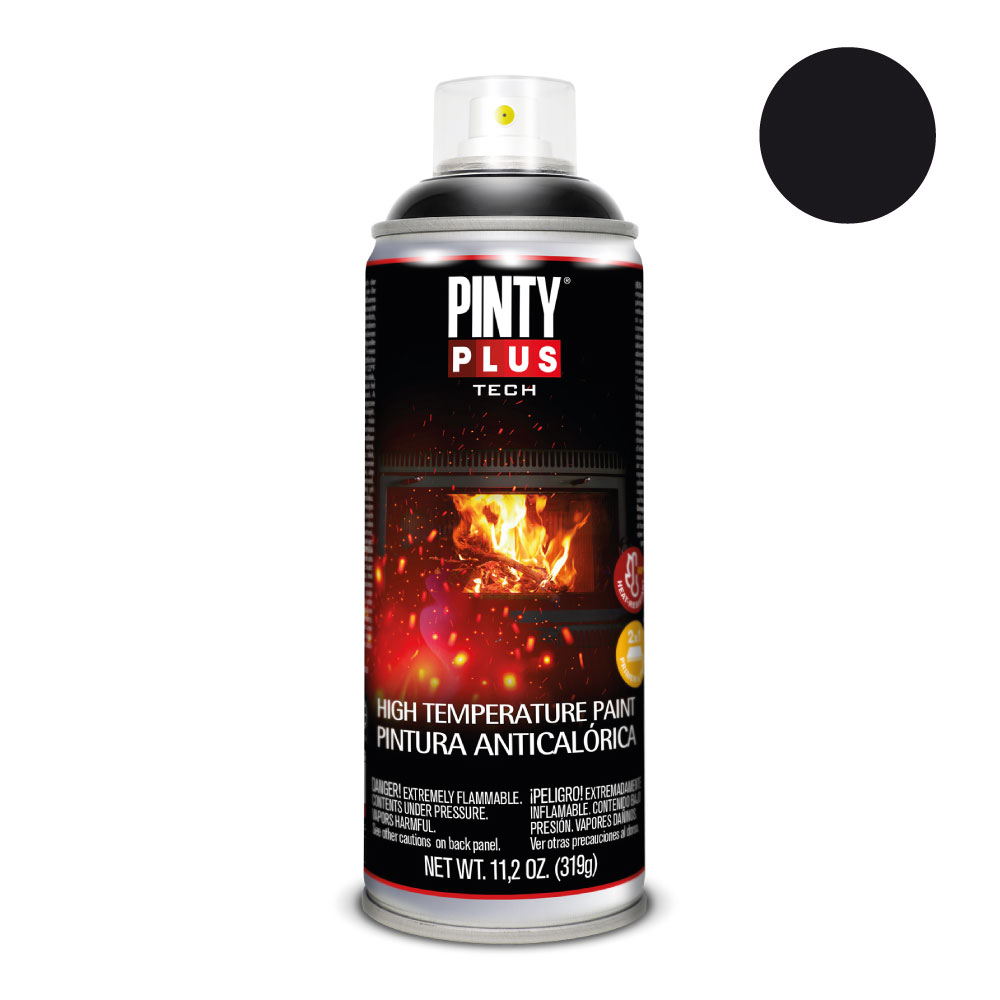 PINTURA EN SPRAY PINTYPLUS TECH 520cc ANTICALORICA NEGRO A104