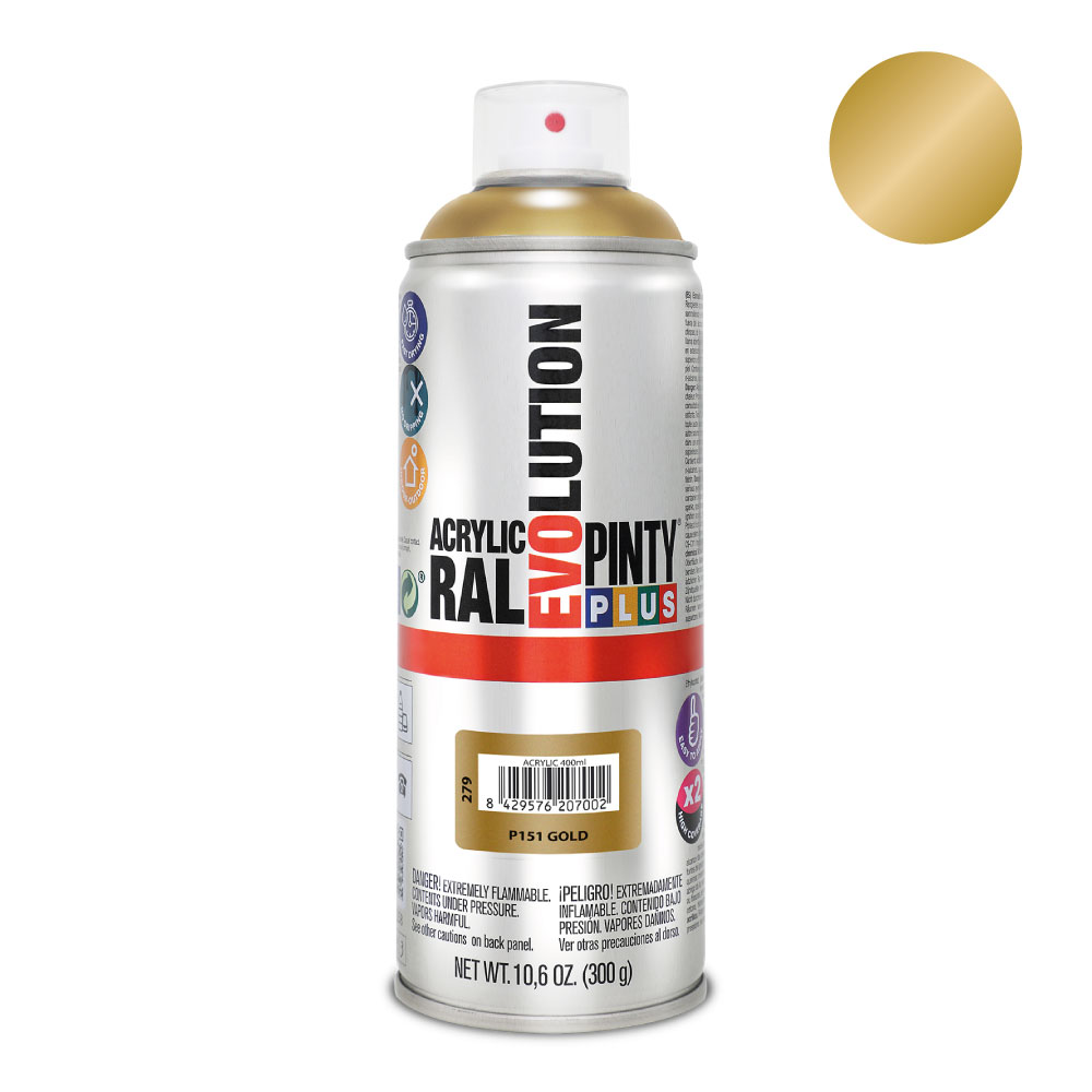 PINTURA EN SPRAY PINTYPLUS EVOLUTION 520 cc P151 ORO