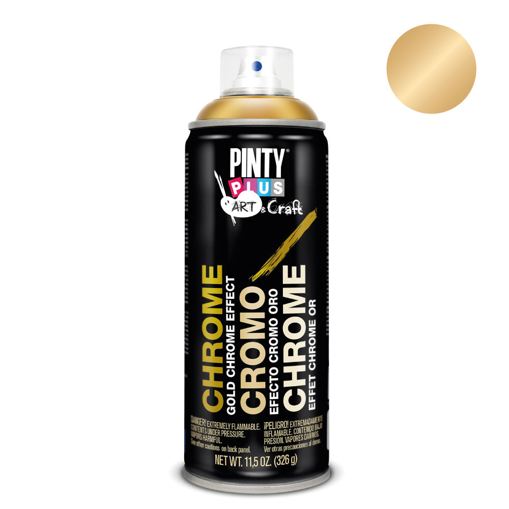 PINTURA EN SPRAY PINTYPLUS ART & CRAFT 520cc EFECTO CROMO ORO C151