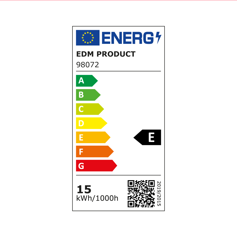 BOMBILLA STANDARD LED E27 15W 1900lm 6500K LUZ FRIA Ø6,8x12,8cm EDM