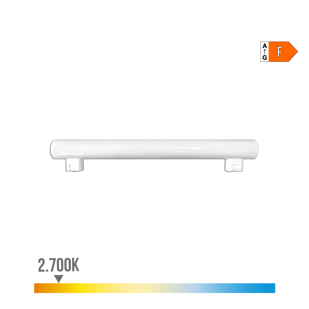 lINESTRA LED 2 CASQUILLOS S14S 7W 500lm 2700K LUZ CALIDA Ø3x30cm EDM