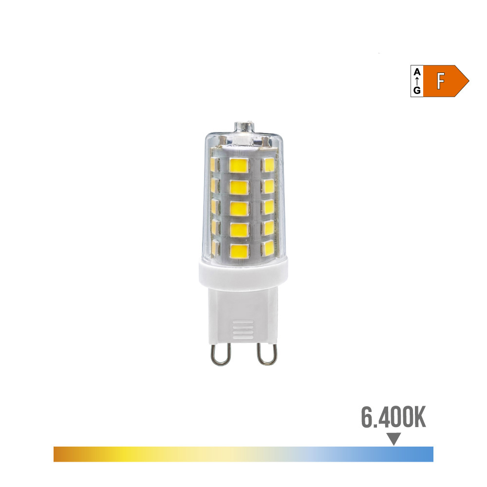bOMBILLA G9 LED 3W 260lm 6400K LUZ FRIA REGULABLE Ø1,65x4,9cm EDM