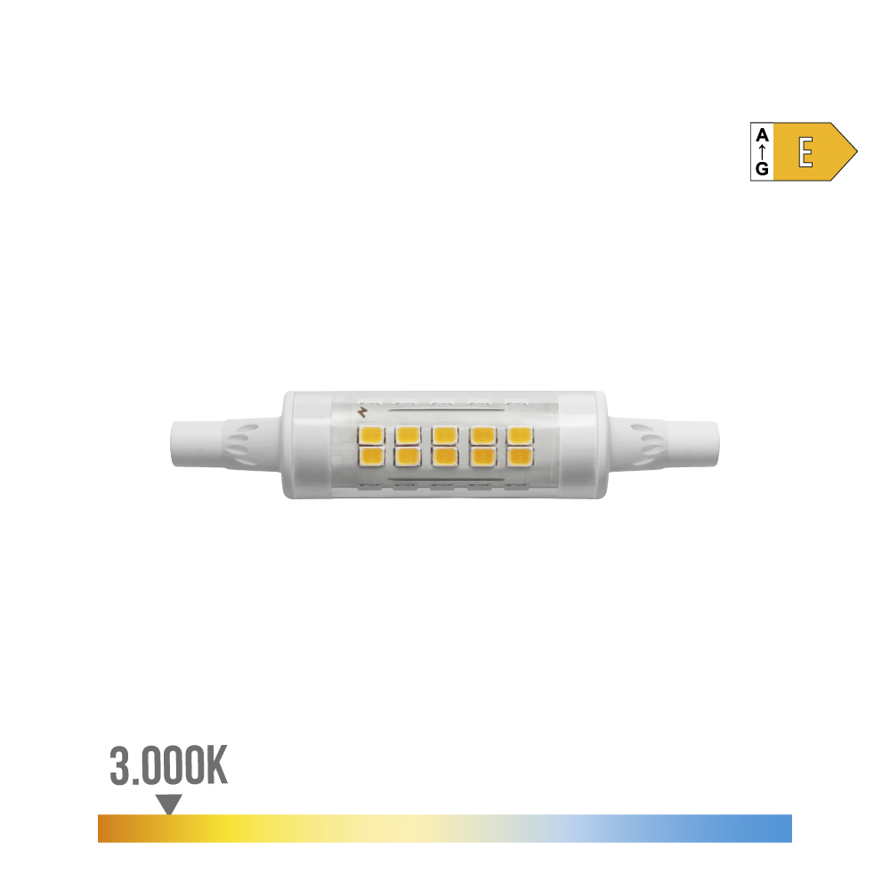 bOMBILLA LINEAL LED 78mm R7s 5.5W 600lm 3200K LUZ CALIDA Ø1,5x7,8cm EDM