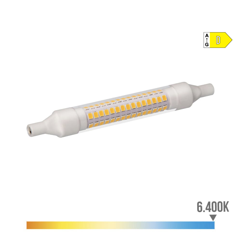 bOMBILLA LINEAL LED 118mm R7s 9W 1100lm 6400K LUZ FRIA  Ø1,5x11,8cm EDM