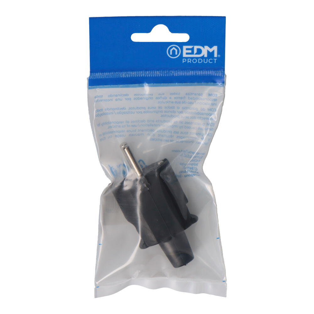 cLAVIJA GOMA 10/16A 250V T/TL IP 44 4,8 mm NEGRA ENVASADA EDM