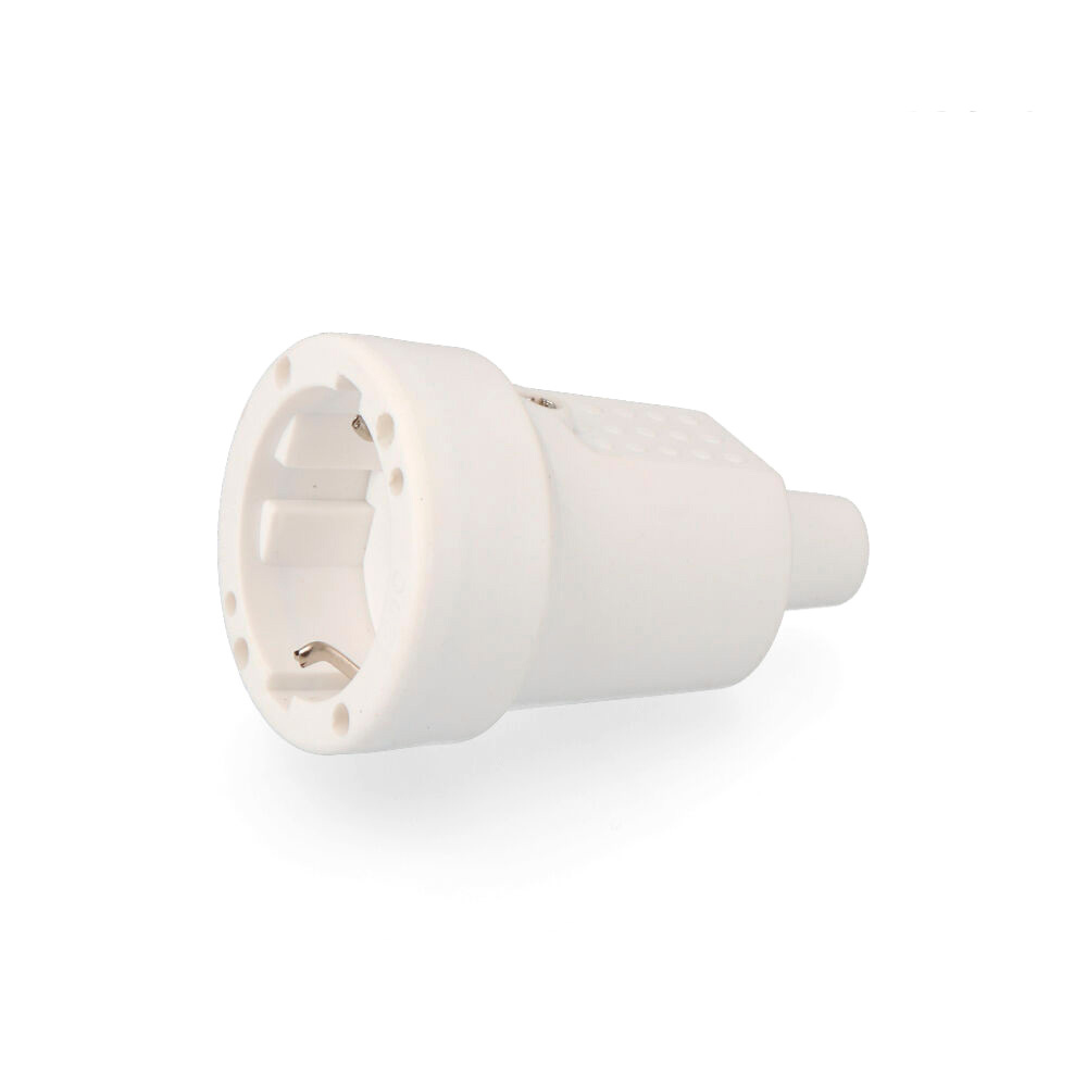 BASE AEREA GOMA 10/16A 250V T/TL 4,8mm IP44 BLANCA (ENVASADA)