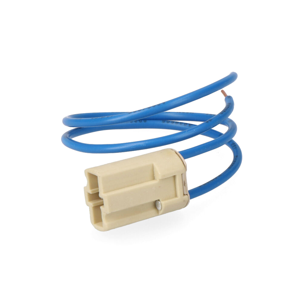 PORTALAMPARAS 250V BASE G-9 CON CABLE BEIGE (ENVASADO)