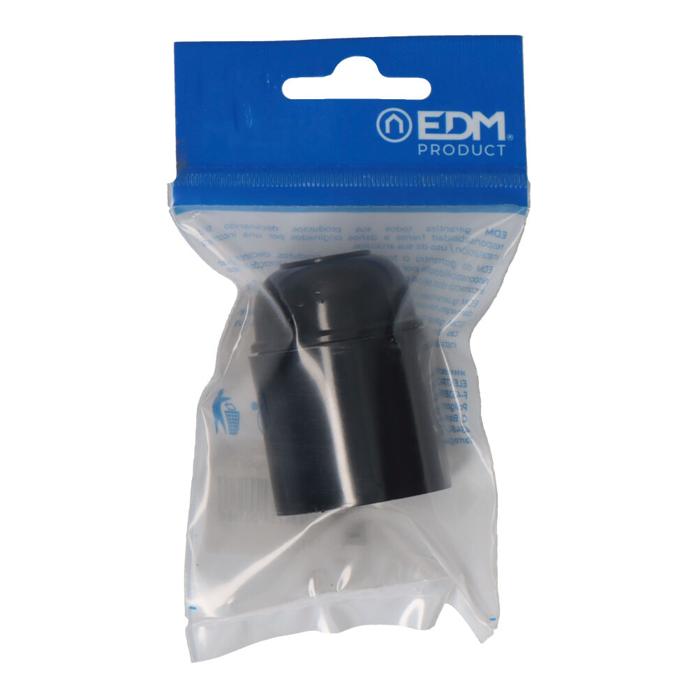 pORTALAMPARAS BK REFORZADO E-27 NEGRO ENVASADO (22285) EDM