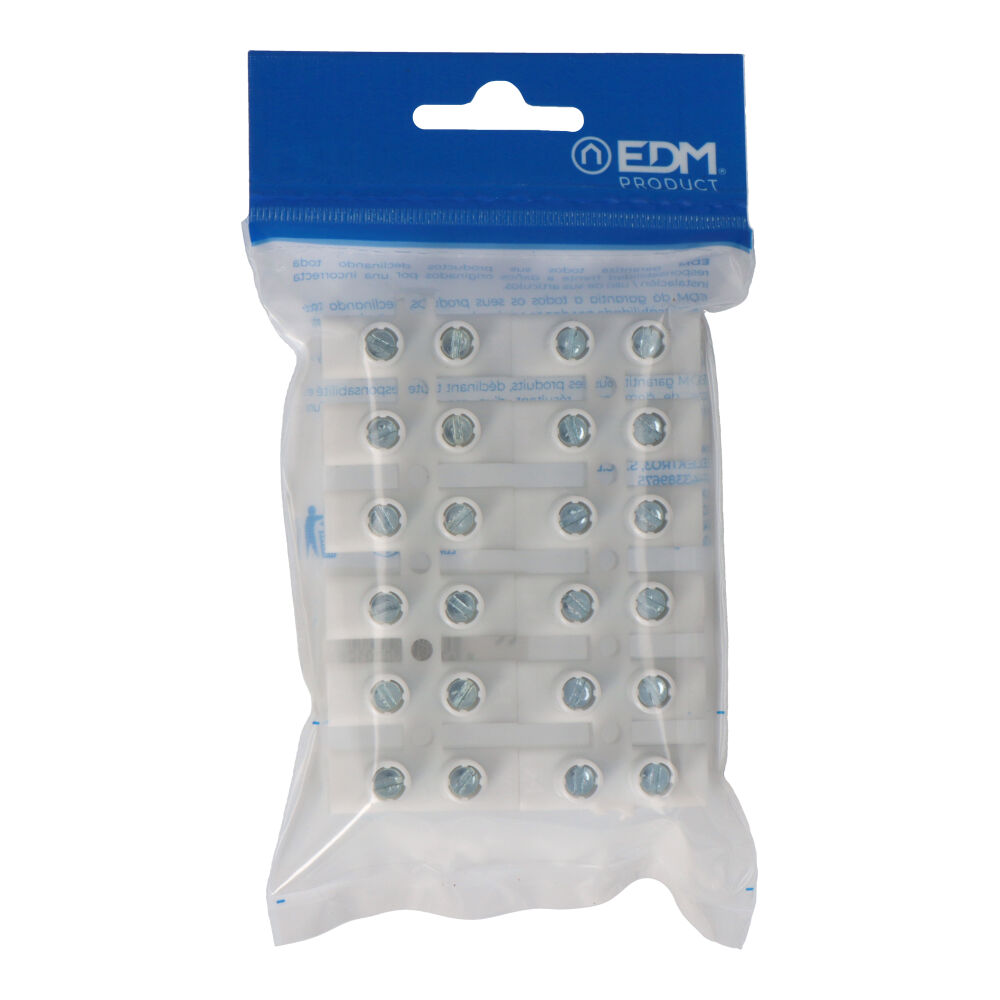 rEGLETA DE CONEXION 25mm. HOMOLOGADA BLANCA ENVASADA EDM