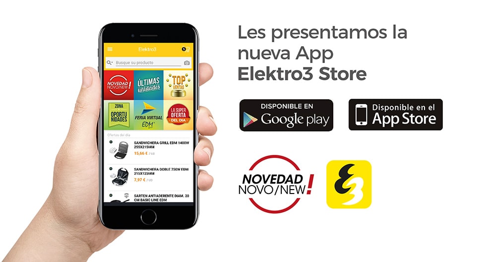 NUEVA APLICACIÓN APP ELEKTRO3 STORE PARA CLIENTES - ANDROID E IOS