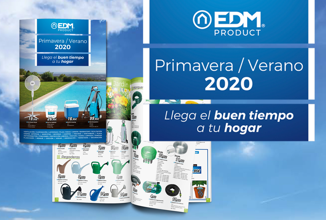 EDM presenta su nuevo folleto de Primavera-Verano 2020 con más de 1.750 productos